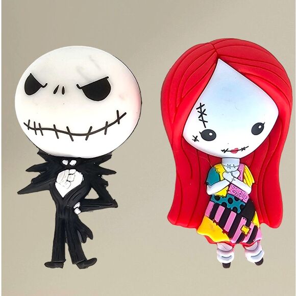 Disney Nightmare Before Christmas 3D Foam Magnet Jack and Sally - Picture 1 of 2